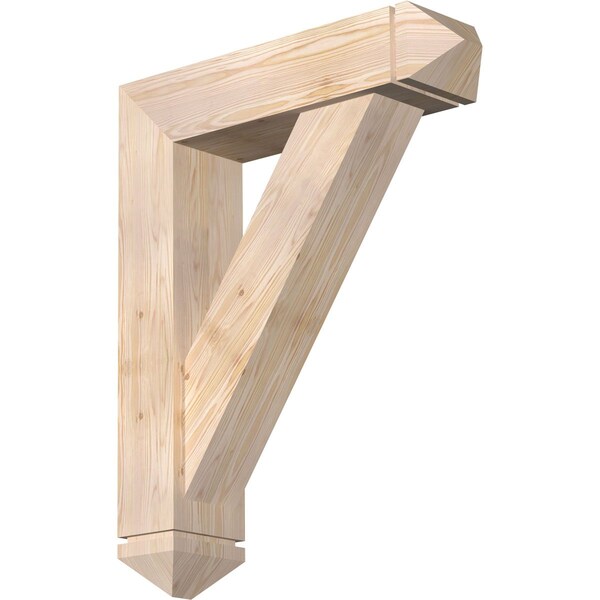 Ekena Millwork Traditional Arts and Crafts Smooth Bracket w/ Offset Brace, Douglas Fir, 7 1/2"W x 30"D x 38"H BKT0806X30X38TRA03SDF - main